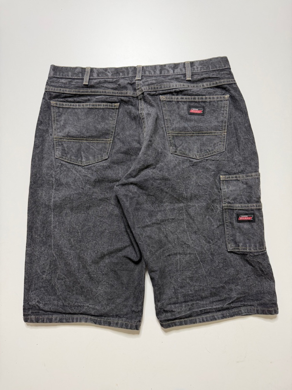 dickies carpenter denim shorts black wash mens W34